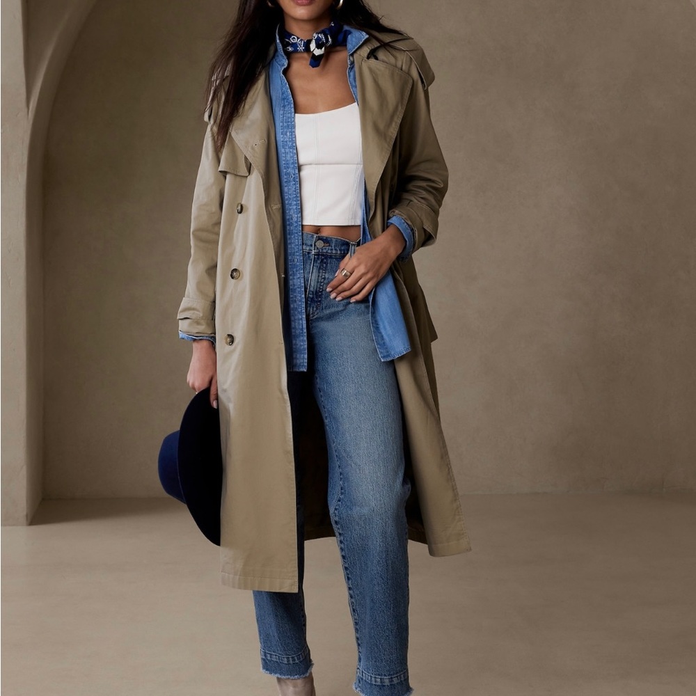 Never Worn, XS Petite Classic Trench Coat